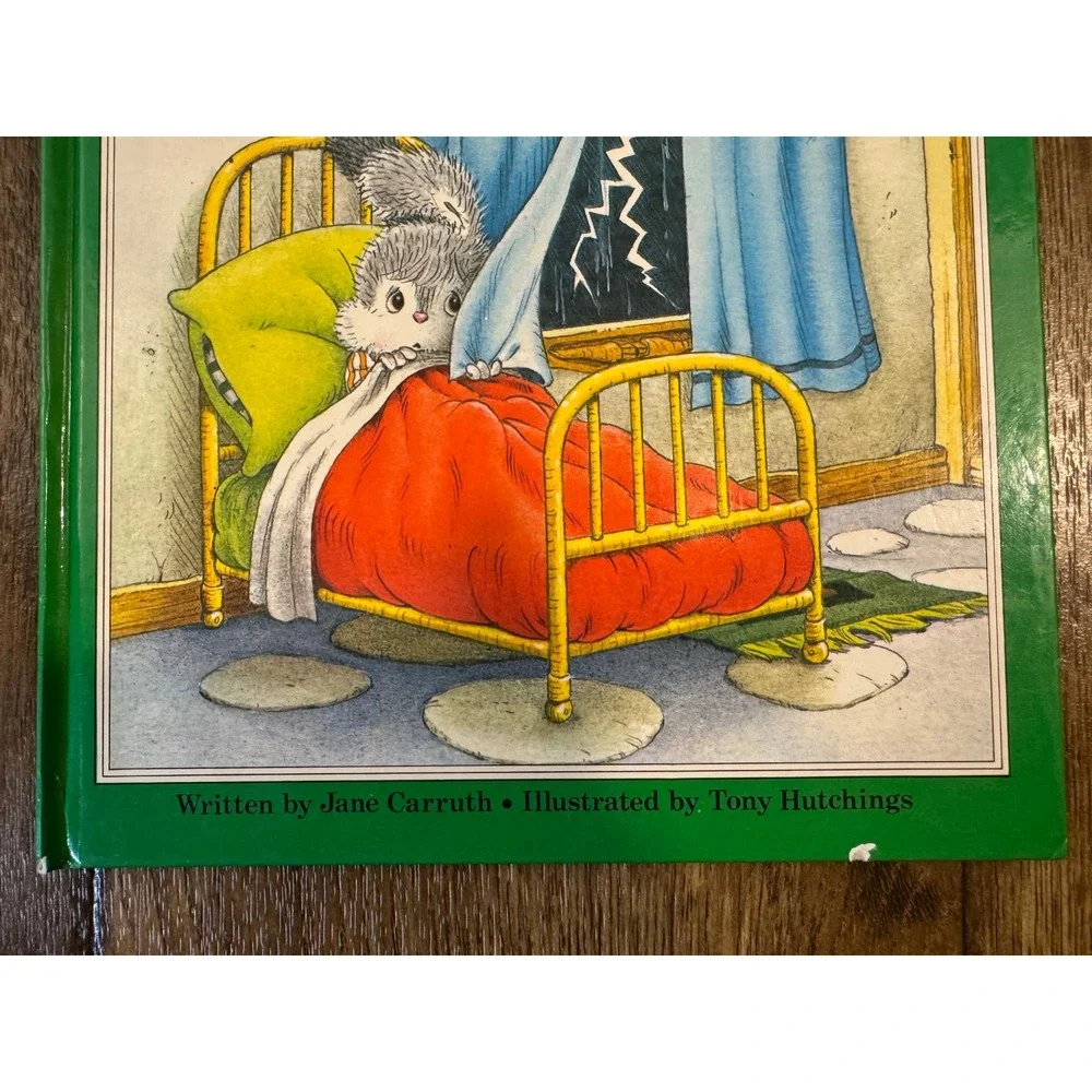 Honey Bear Hoppitys First Thunderstorm Kids OS Green Good Vintage Hardcover 1985